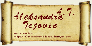 Aleksandra Tejović vizit kartica